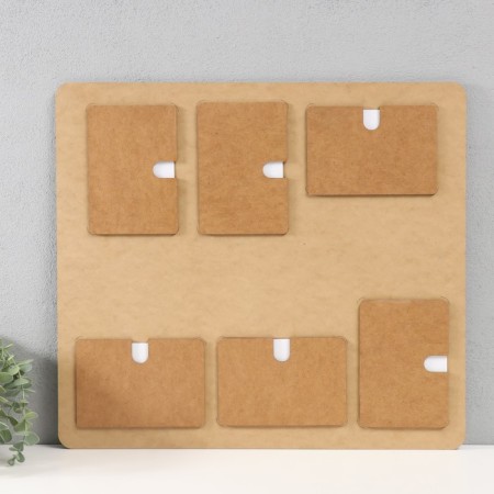Photo frame LHDF "Love Birds" 46x51 in 6 photos 10x15 cm, col. Wenge-white (plastic screen)-2