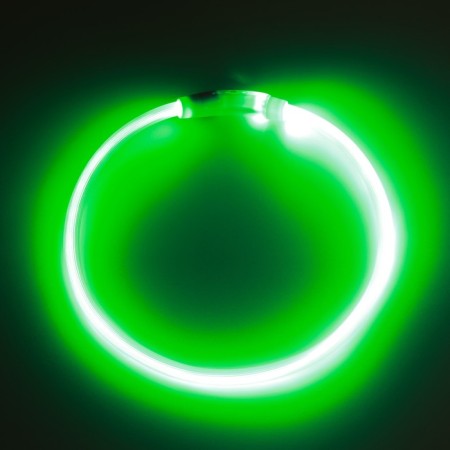 Collar - backlight ring, charging from USB, up to 70 cm, 3 glow modes, green-11