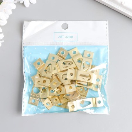 Suspension metal for paintings, photo frames gold 3.9x1.1 cm-3