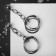 Earrings hanging "trend" rings on the chain, color gray metal