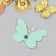 Butterflies cardboard double wings "openwork. Delicate colors" set 12 pcs h = 4-10 cm on magnet