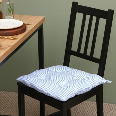 Siddle on the chair Ethel "Cell" 40x40 cm, col. blue, 100% polyester-3