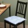 Siddle on the chair Ethel "Cell" 40x40 cm, col. blue, 100% polyester