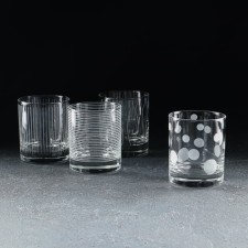 Set of glass glasses 