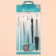 Manicure set, 5 items, on a blister, black/silver/beige color, SIS-57