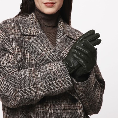 Gloves are female, dimensionless, without insulation, khaki color-3