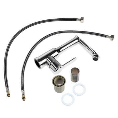 Zein Z3698 sink mixer, pour in a height of 18 cm, ABS plastic, chrome-6