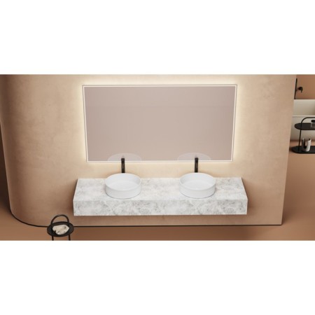 ABBER Bequem AC2114 sink, invoice, 415x415x120 mm, white-5