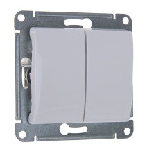 See Glossa switch, 10 A, 2 keys, IP20, hidden, white, GSL000151