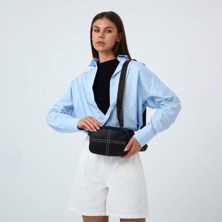 Women's bag with lightning, black color-1