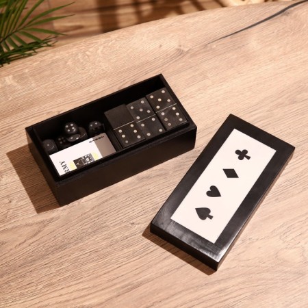Board game 3V1 (domino + cubes + cards) Polyrerin, MDF-1