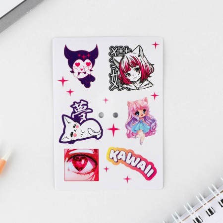 ANime Girl stickers icon, 6.5 x 9 cm-6