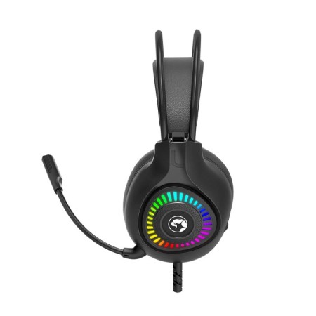 Marvo H8325 headphones, game, full -size, microphone, USB + 3.5 mm, 2 m, RGB, black-4