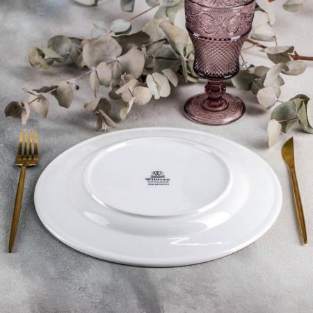 Porcelain dining porcelain Wilmax Stella Pro, D = 28 cm, white color-2