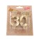 Candle in the cake anniversary "line" (set 2 in 1), number 30, gold metallic, 6.5 cm