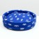 Lowcost Lyncost Round, Poplin, 40 x 40 x 12 cm, blue with crowns
