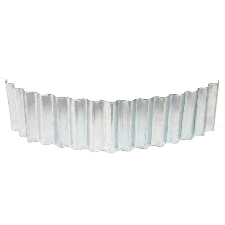 Fencing for the flowerbed, 110 × 24 cm, galvanized, "wave", Greengo
