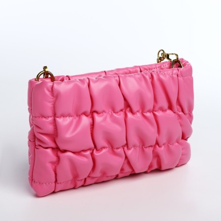 Lightning bag bag, long chain, pink color-2