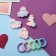 Hair set "Ray" (10 rubber bands, 4 clamps) unicorn, mix