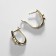 Earrings with rhinestones Xuping Strength, white color in gold