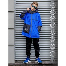 Windbreaker for a boy, height 158 ​​cm, color blue electrician