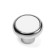 Handle button tundra RK101, color chrome with a white insert