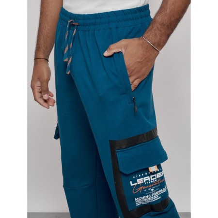 Sports male trousers, size 48, blue color-11