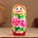 Matryoshka 5 puppet "liza" roses, 17-18cm, manual painting.
