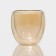 Glass glass with double walls "Duo", 250 ml, color gold