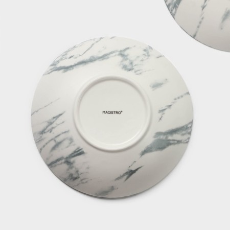 Набор тарелок суповых фарфоровых Magistro Real Marble, 800 мл, 21×4,7 см,2 шт-6