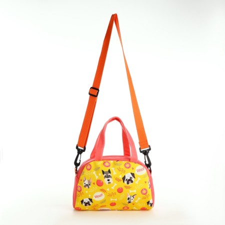Bag children puppies, 21*8*13.5, lightning departure, string, coral-1