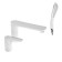 ACCOONA A6519G bath mixer, three holes, cut, single -legged, brass, white