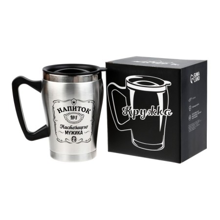 Thermal circle, 350 ml, ascent "Drink of a real man", 10 x 12 cm-1