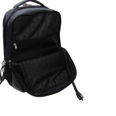 School backpack, 39 x 26 x 19 cm, Grizzly 156, ergonomic back, laptop compartment, black/gray/red RB-156-2_6-11