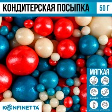 Sprinking shiny soft soft: krana, blue, white, 50 g.