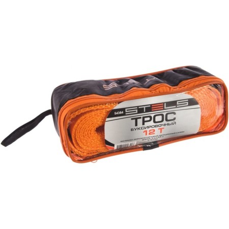 Towing cable stels, 12 tons, 2 loops, a bag with a zipper-1