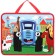 Plastic folder with A4 handles, on a zipper, 75x330x260 mm, blue tractor