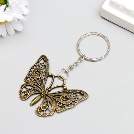 Metal keychain "Butterfly" 3.5x4.2x0.3 cm-1