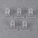 Clamps for nail extension, 3 cm, 5 pcs, color mix