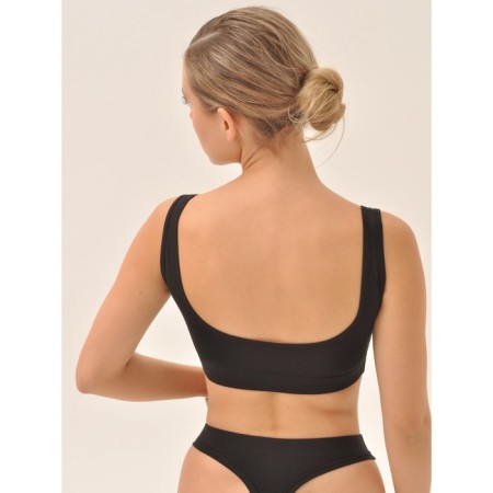 Female top on wide straps Mirey, size 46, black color-1
