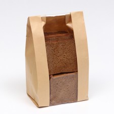 Crafts package, V-shaped bottom, with a longitudinal window 33 x 16 x 11 cm
