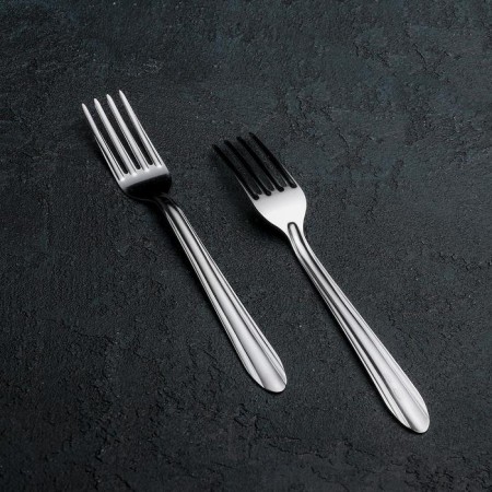 Diningral fork "Mirage", h = 19 cm, thickness 0.8 mm, silver color