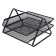 Horizontal paper tray, 2 compartments, in the grid, black