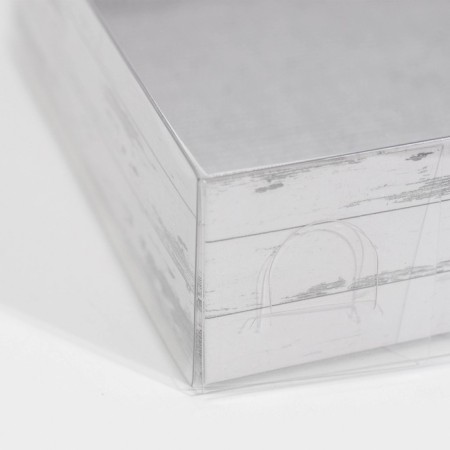 Confectionery packaging, Makarun box with PVC lid, "tree", 12 x 12 x 3.5 cm-3