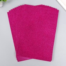 Foamiran glitter 2 mm 20x30 cm, fuchsia
