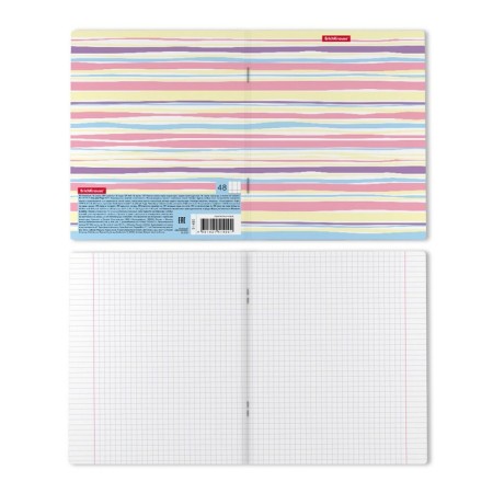 Notebook of 48 sheets in the Pastel Lines cage, cover coated cardboard, offset unit, mix-7