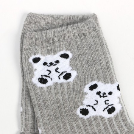 Women's socks "bears", gray color, size 23-25-2