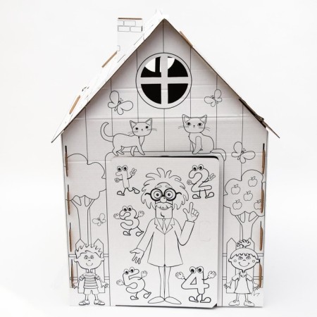 Set for creativity "House-coloring: Blue Tractor", house from cardboard-5
