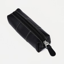 Key of zipper, length 12.5 cm, ring, black color