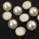 A set of buttons on the leg, d = 15 mm, 10 pcs, pearl/gold color